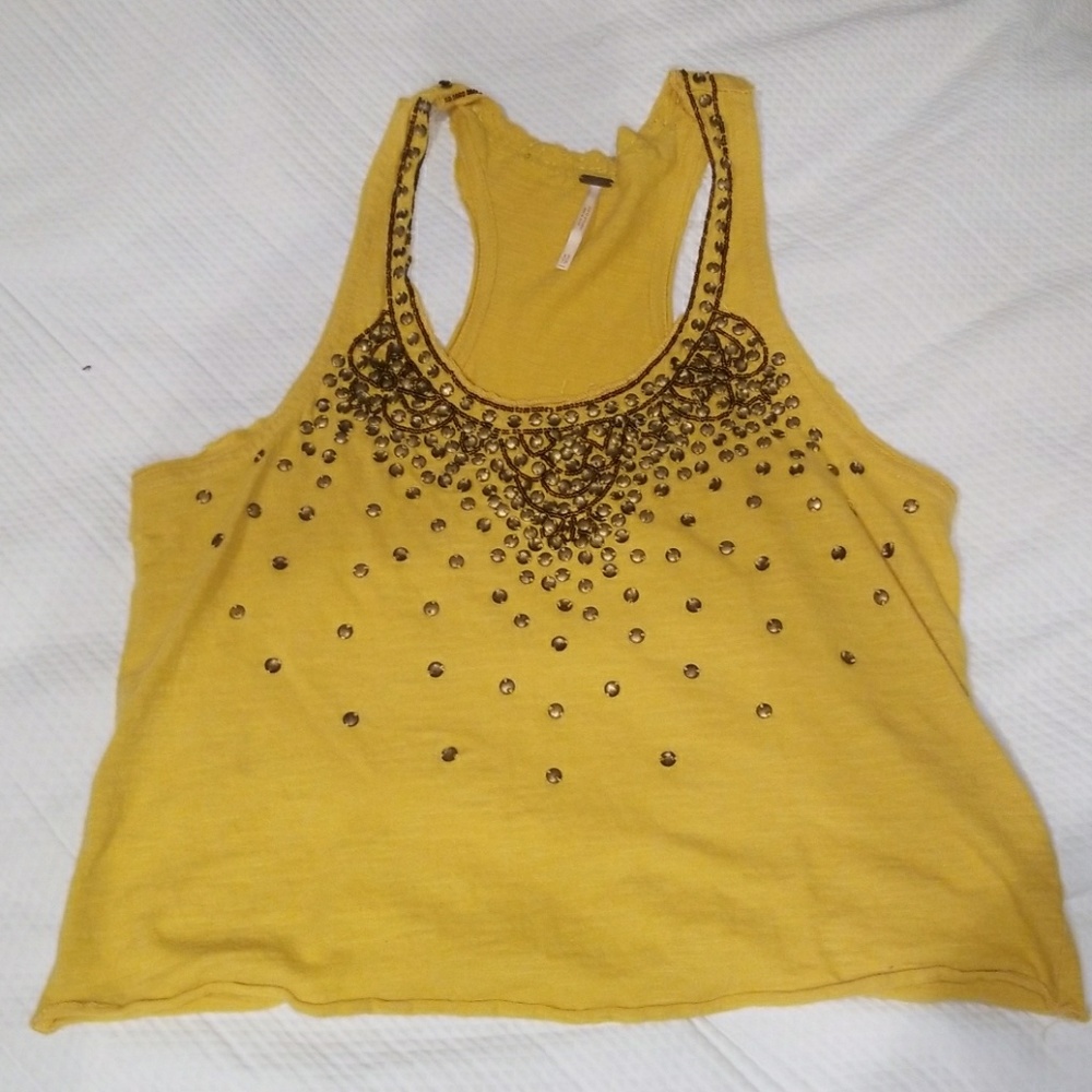 Free people sequin crop top